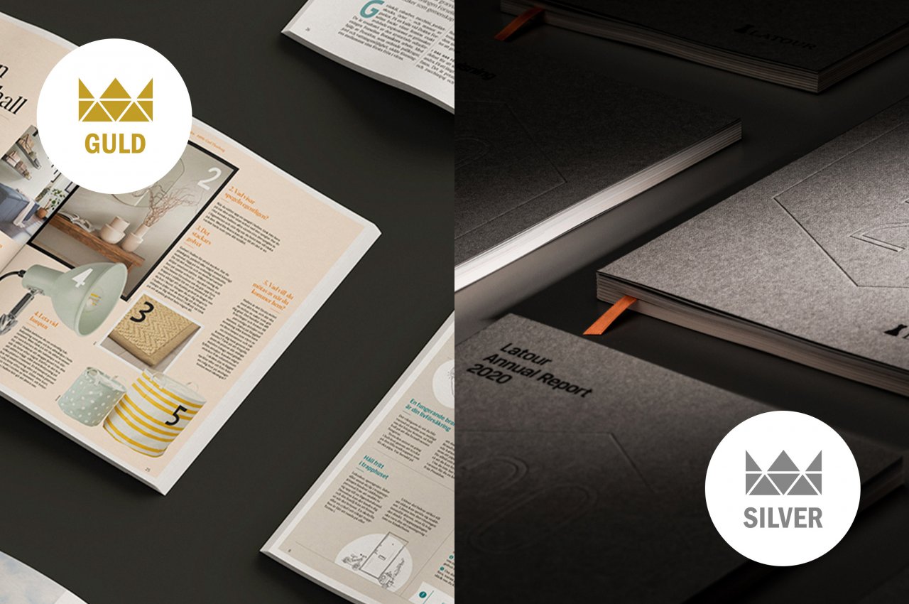 Vinnare av svenska designpriset med inspirerande tidning och modern årsredovisning
